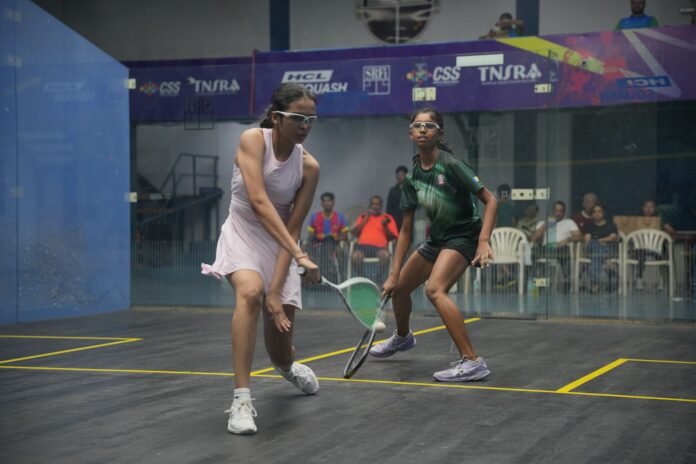 Goushika M versus Shanaya Parasrampuria in the Girls Under-15 Category of Southern Slam 2026 (1)